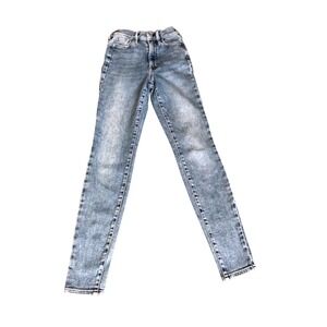 Pacsun Super High Rise Jeggings‎ Size 22" Light Wash Distressed Jeans